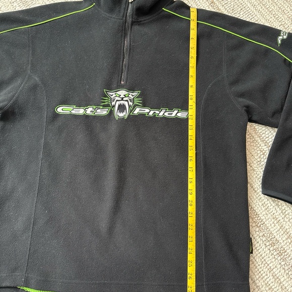 Arctic Cat Wear Fleece Jacket Mens Large Black Onyx 1/4 Zip Sweater Pullover - Picture 10 of 16